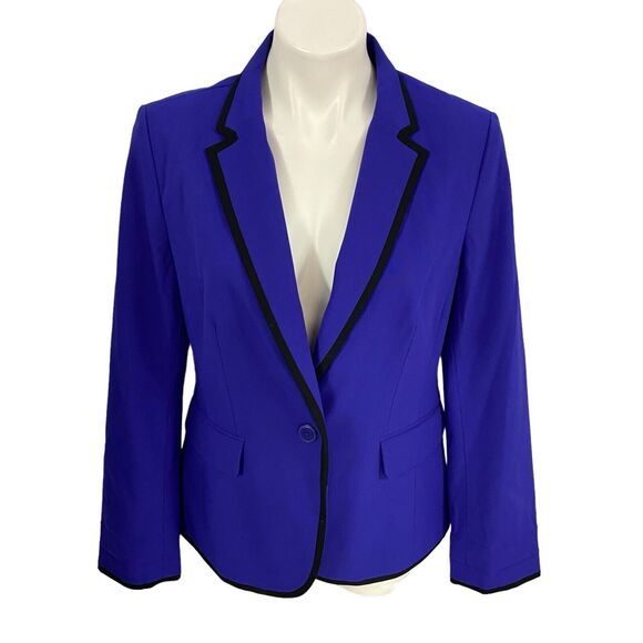 LOFT Blazer Womens Medium Purple Work Office Preppy Casual Lined Jacket Church - Picture 13 of 15